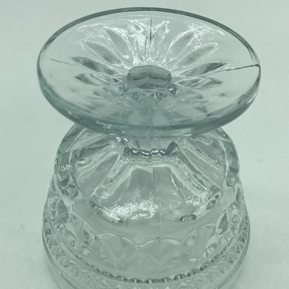 Anchor Hocking Wexford Footed Sherbet Cups 3 5/8